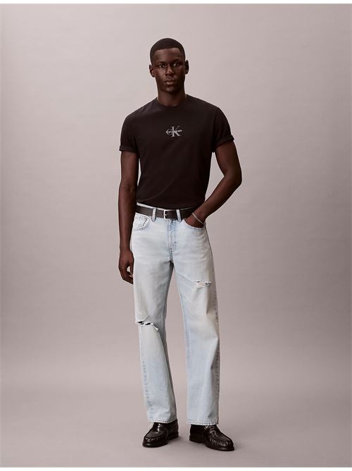 ss 30s micro monologo graphic tee CALVIN KLEIN JEANS | LV04RB866GUB1